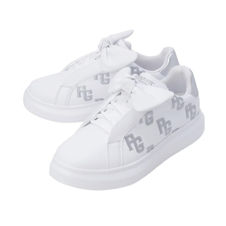 여성 엠보 로고 패턴 리본 골프화