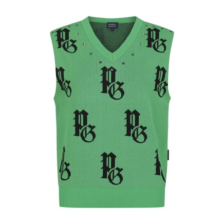 [박현경프로 착용] 여성 엠블럼 스터드 니트 베스트