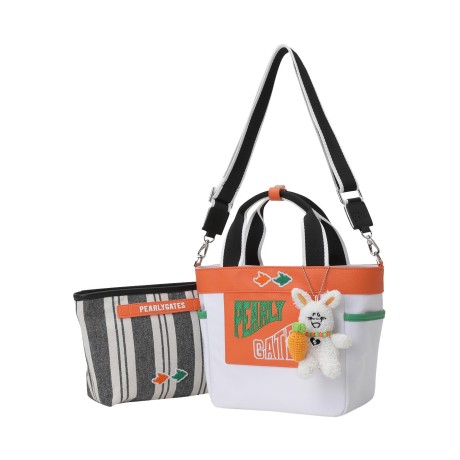 여성 자수 로고 바니 키링 투웨이백