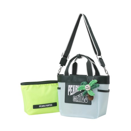 여성 팜 키링 메쉬 실리콘 투웨이 토트백