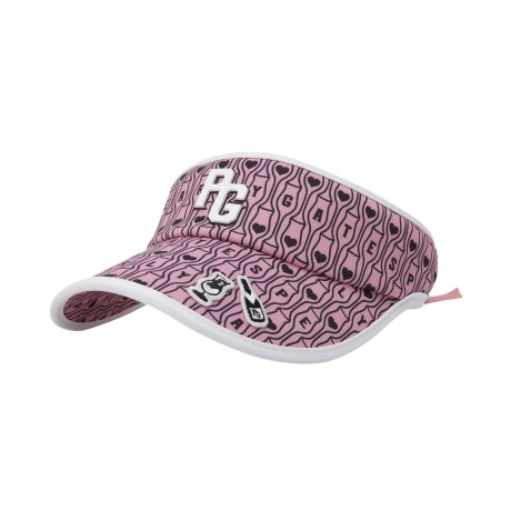 여성 러버 로고 와펜 패턴 썬바이저