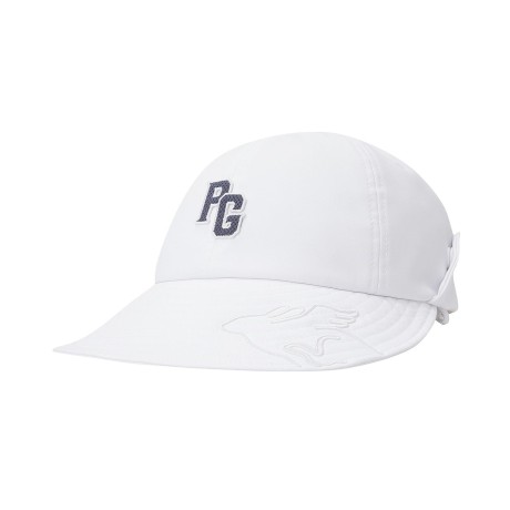 여성 바니 자수 솔리드 투웨이 햇