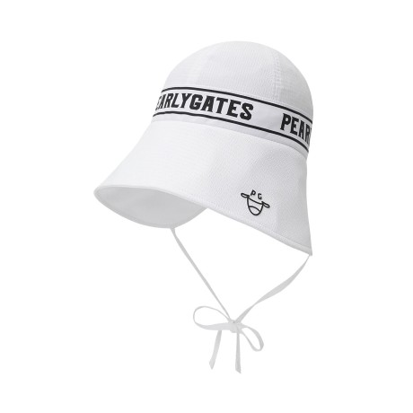 여성 체크 로고 테잎 리본 보닛햇