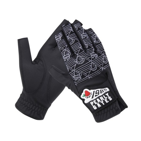 여성 스트라이프 패턴 네일컷 양손 장갑