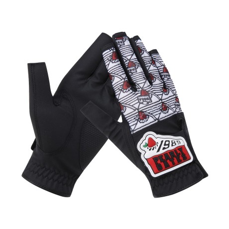 여성 스트라이프 패턴 네일컷 양손 장갑