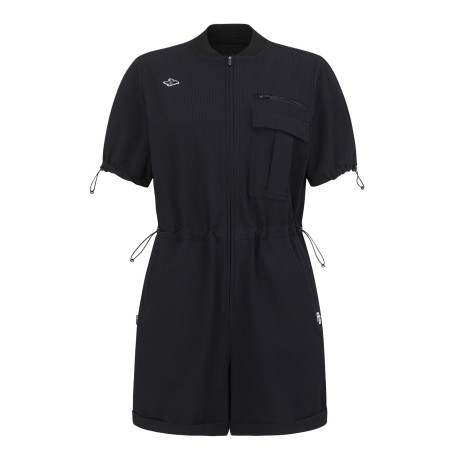 여성 시어서커 스트링 롤업 점프수트