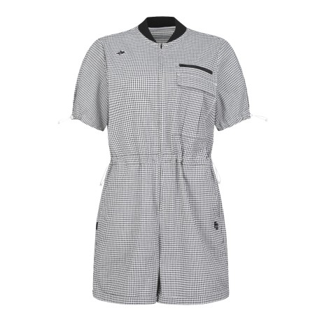 여성 시어서커 스트링 롤업 점프수트