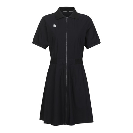 여성 밴딩 백 로고 플리츠 반팔 원피스 점퍼