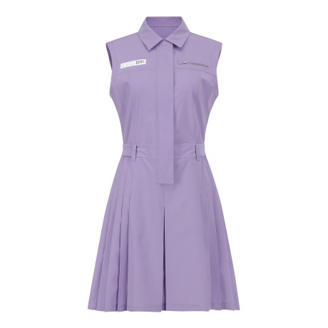 여성 플리츠 슬리브리스 원피스