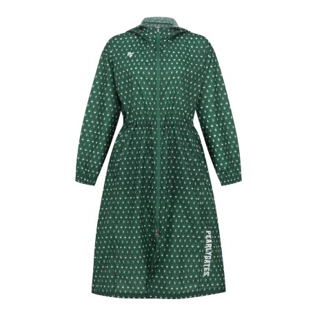 여성 하트 로고 패턴 패커블 롱 점퍼