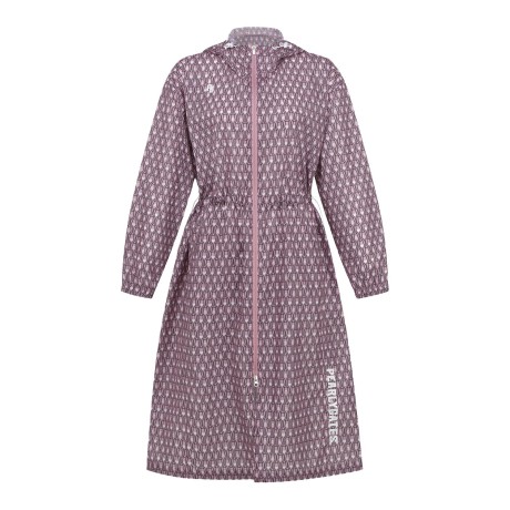 여성 하트 로고 패턴 패커블 롱 점퍼