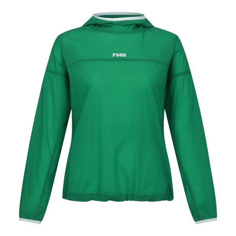 여성 백 로고 후드 패커블 경량 점퍼