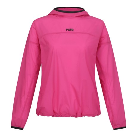 여성 백 로고 후드 패커블 경량 점퍼