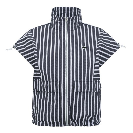 여성 시어서커 스트라이프 집업 베스트