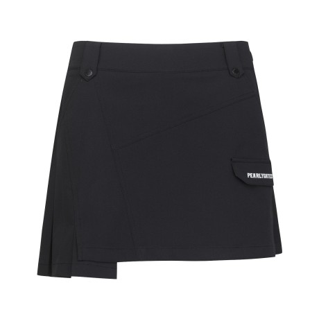 여성 페이크 포켓 백 플리츠 큐롯 스커트