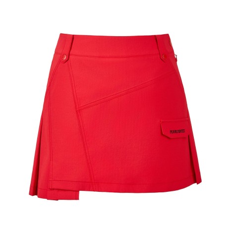 여성 페이크 포켓 백 플리츠 큐롯 스커트