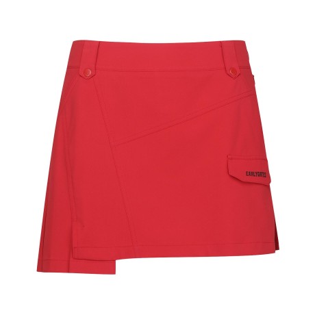 여성 페이크 포켓 백 플리츠 큐롯 스커트