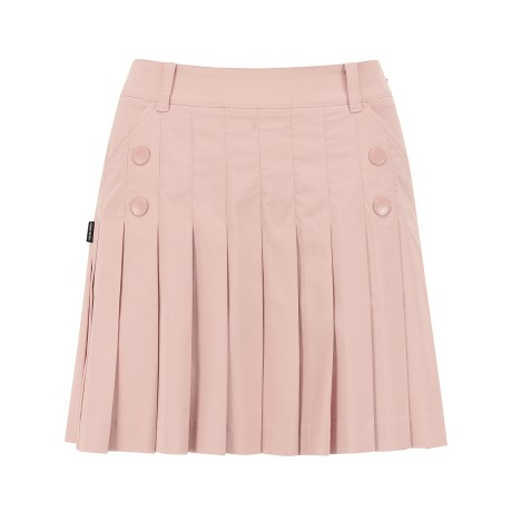 여성 로고 버튼 플리츠 큐롯 스커트