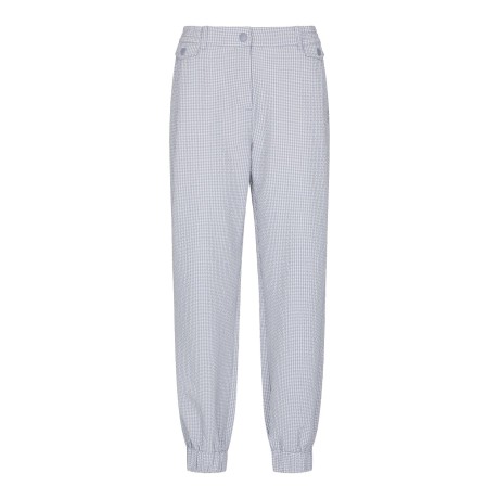 여성 시어서커 깅엄체크 조거 팬츠