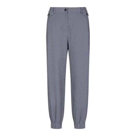 여성 시어서커 깅엄체크 조거 팬츠