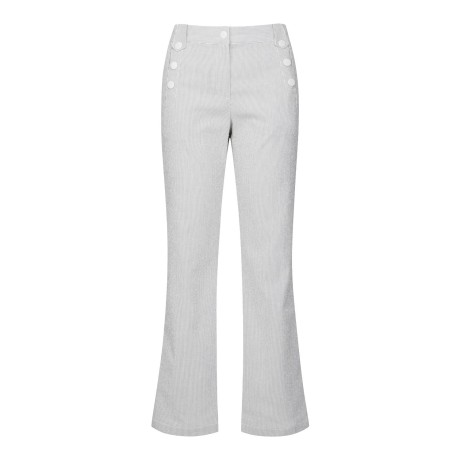 여성 스트라이프 시어서커 부츠컷 팬츠