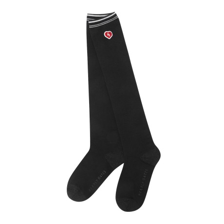 여성 글리터 블록 니삭스