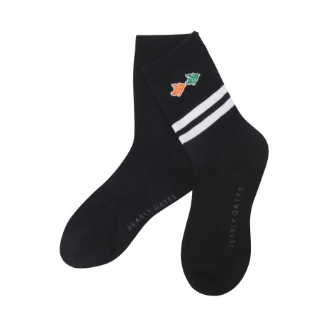 여성 컬러 블록 바니 패치 장목 양말