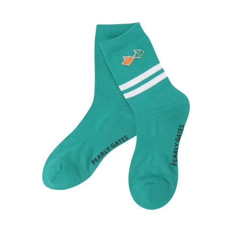 여성 컬러 블록 바니 패치 장목 양말