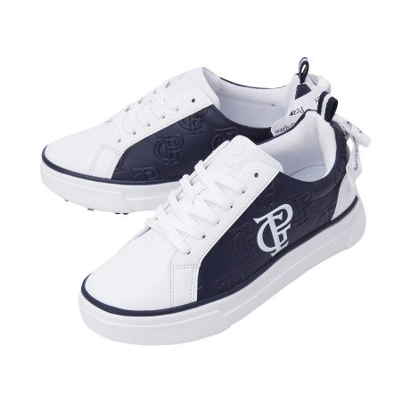 여성 로고 패턴 백 리본 스파이크 골프화