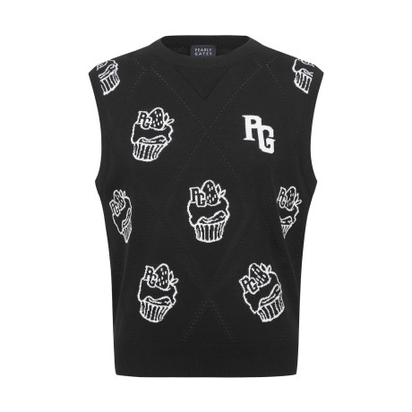 [이예원 프로 착용]여성 컵케익 아가일 니트 베스트