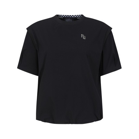 [냉감]여성 로고 스트링 퍼프 반팔 티셔츠