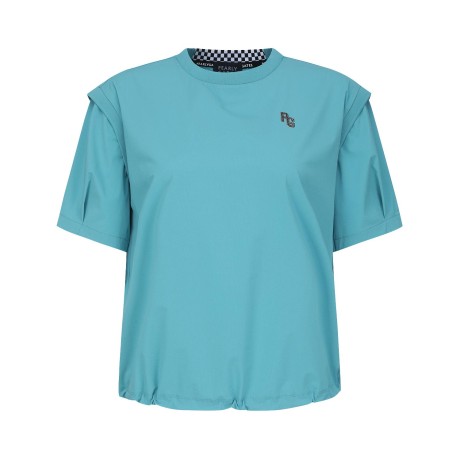 [냉감]여성 로고 스트링 퍼프 반팔 티셔츠