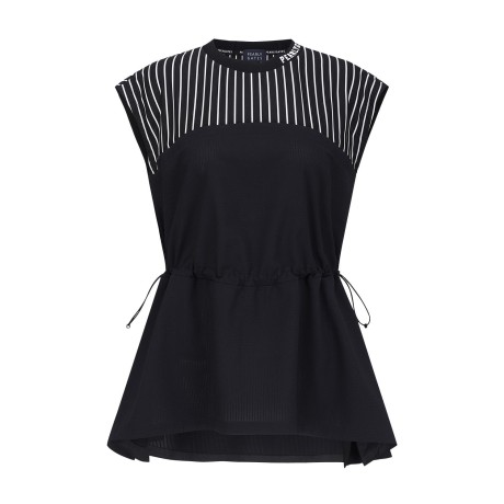 여성 스트라이프 믹스 레이어 스트링 탑