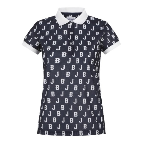 여성 잭바니 투톤 패턴 칼라 반팔 티셔츠