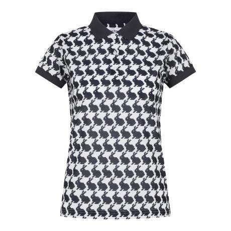 여성 잭바니 투톤 패턴 칼라 반팔 티셔츠