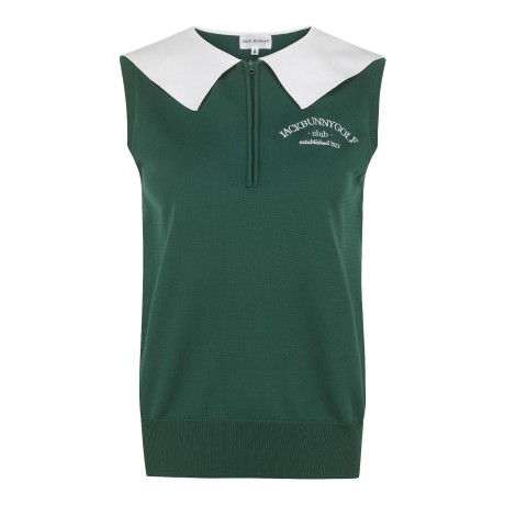 여성 잭바니 세일러 칼라 슬리브리스 탑