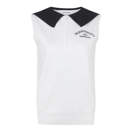 여성 잭바니 세일러 칼라 슬리브리스 탑