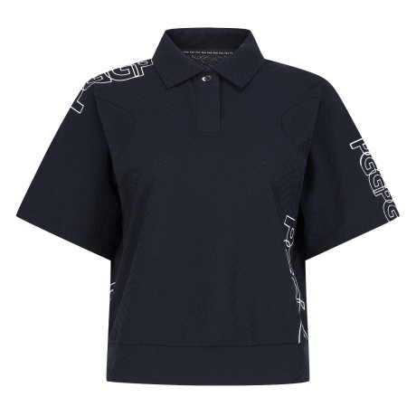 여성 PGG 아가일 패턴 칼라 반팔 티셔츠