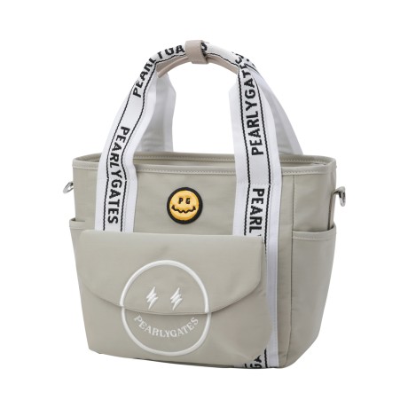 여성 스마일 로고 레터링 토트백