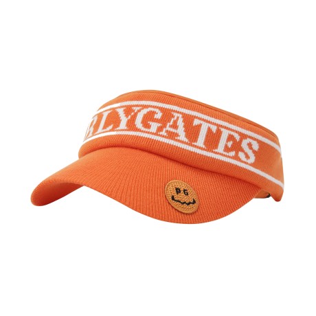 [가격 인하] 여성 스마일 로고 니팅 썬바이저