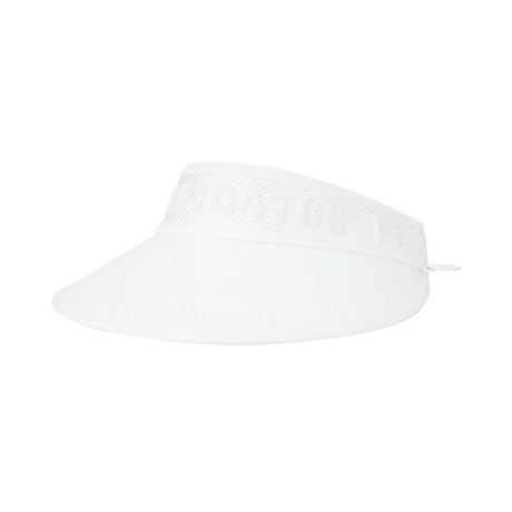 [가격 인하] 여성 로고 체인 자수 리본 와이드 썬바이저