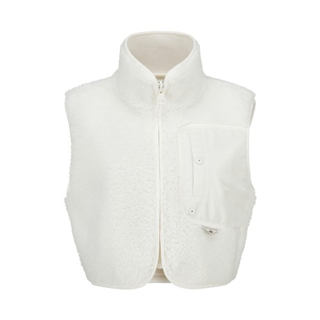 [가격 인하] 여성 포켓 배색 덤블 집업 베스트