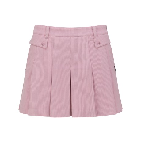 여성 코듀로이 플리츠 큐롯 스커트