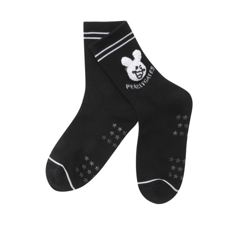 여성 컬러 라인 탈착 브로치 중목 양말