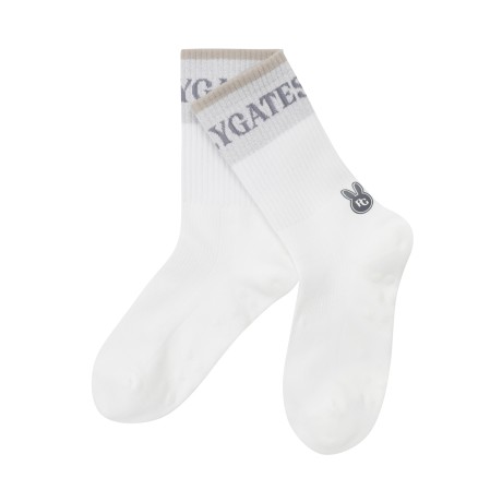 여성 글리터 레터링 포인트 장목 양말