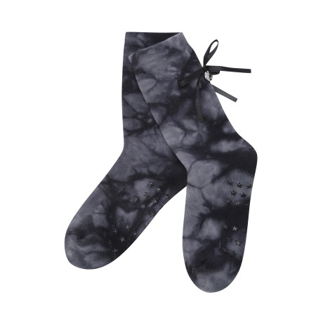 여성 마블 논슬립 중목 양말