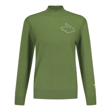 [가격인하] 여성 배색 스티치 바니 모크넥 니트