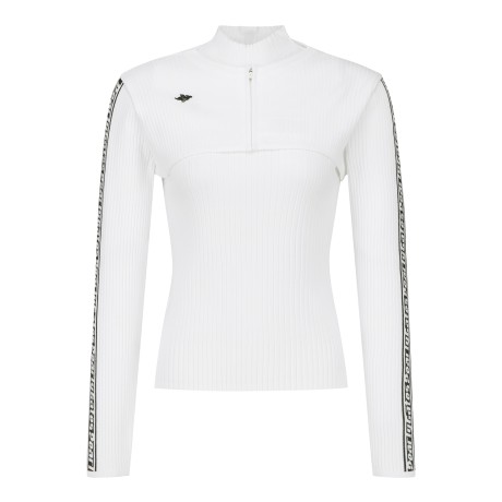 [가격 인하] [ONLY BUCKET] 여성 레터링 라인 볼레로 니트 가디건