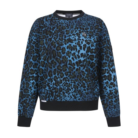 여성 레오파드 패턴 긴팔 티셔츠