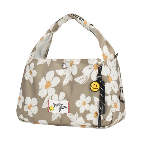 여성 스마일 패치 로고 자수 투웨이백